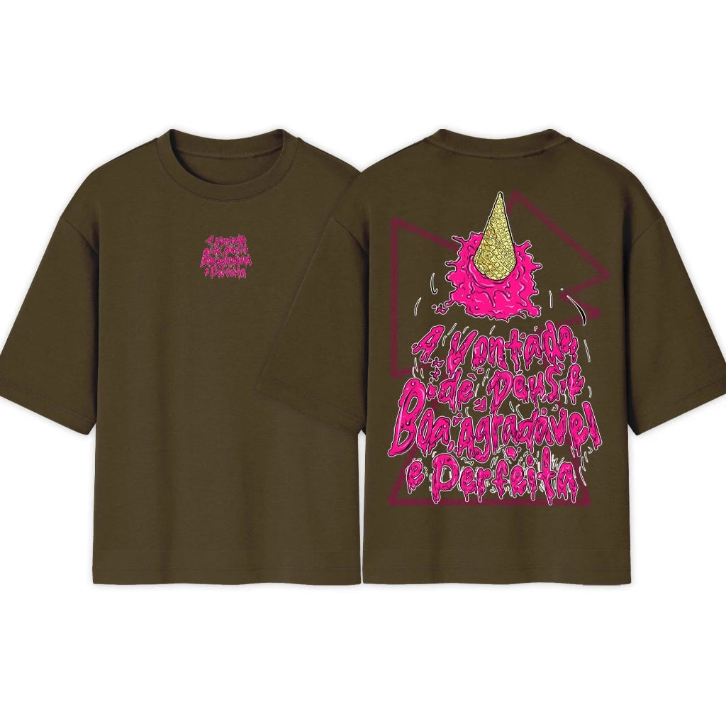 Camiseta Crista Oversized | a Vontade de Deus | Camisa Over