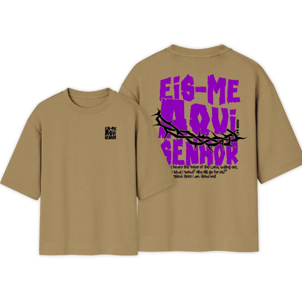 Camiseta Crista Oversized | Eis me Aqui Exclusiva | Varias Cores