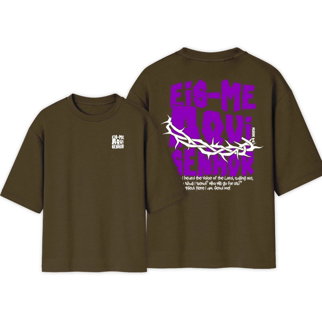 Camiseta Crista Oversized | Eis me Aqui Exclusiva | Varias Cores
