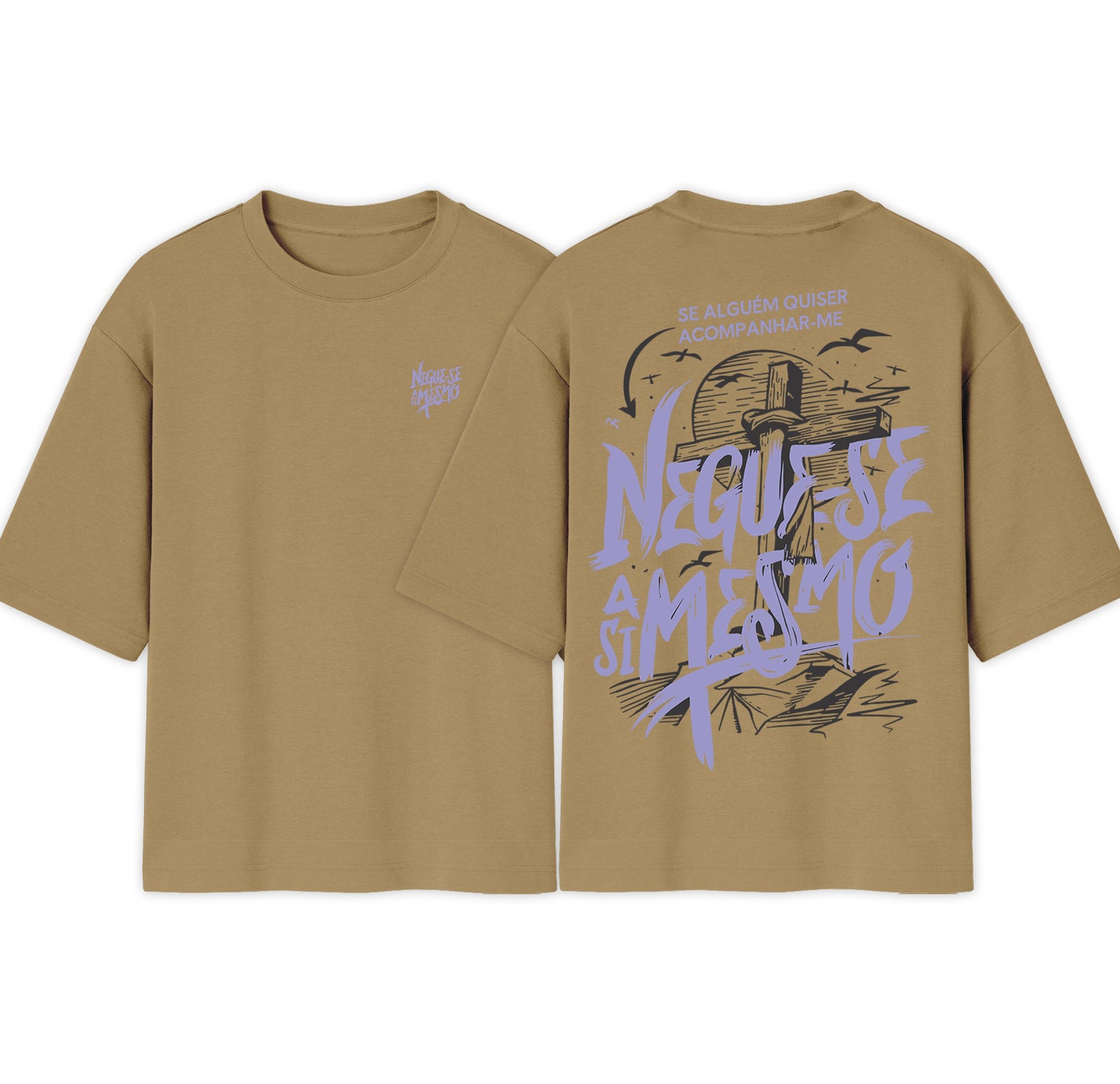 Camiseta Oversized | Negue se a si Mesmo | Nova Tendência