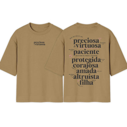 Camiseta Oversized | Preciosa E Virtuosa | Novidade