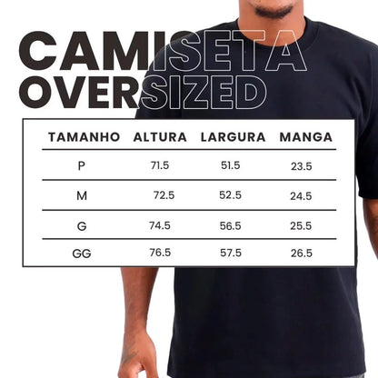 Camiseta OVERSIZED Crista | Remido Pelo Filho Adotado Pelo Pai Selado Pelo Espirito |