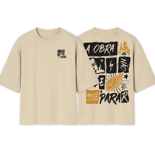 Camiseta Oversized | A Obra Nao Pode Parar | Varias Cores
