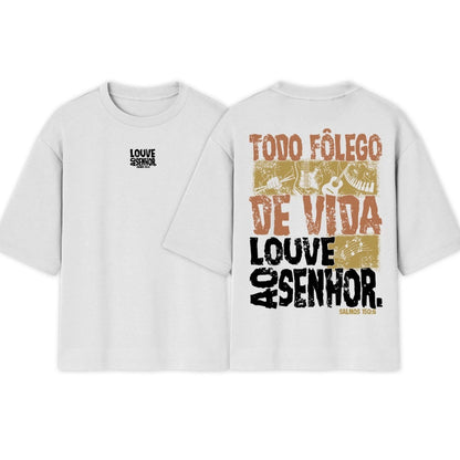 Camiseta Oversized  | Salmos 150:6 | Novidade