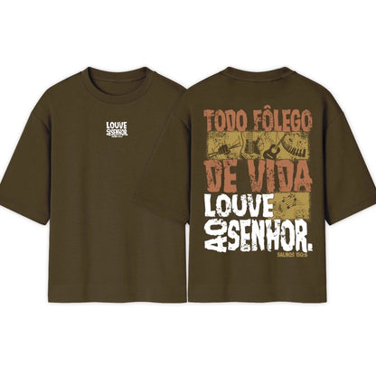 Camiseta Oversized  | Salmos 150:6 | Novidade