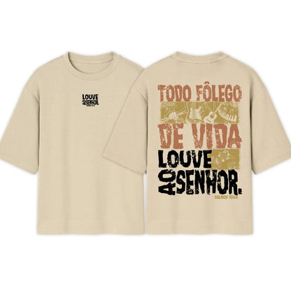 Camiseta Oversized  | Salmos 150:6 | Novidade