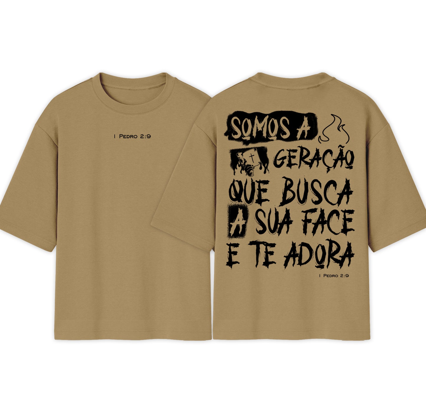 Camiseta Oversized  | Somos a geração que busca a sua face | Escolha popular