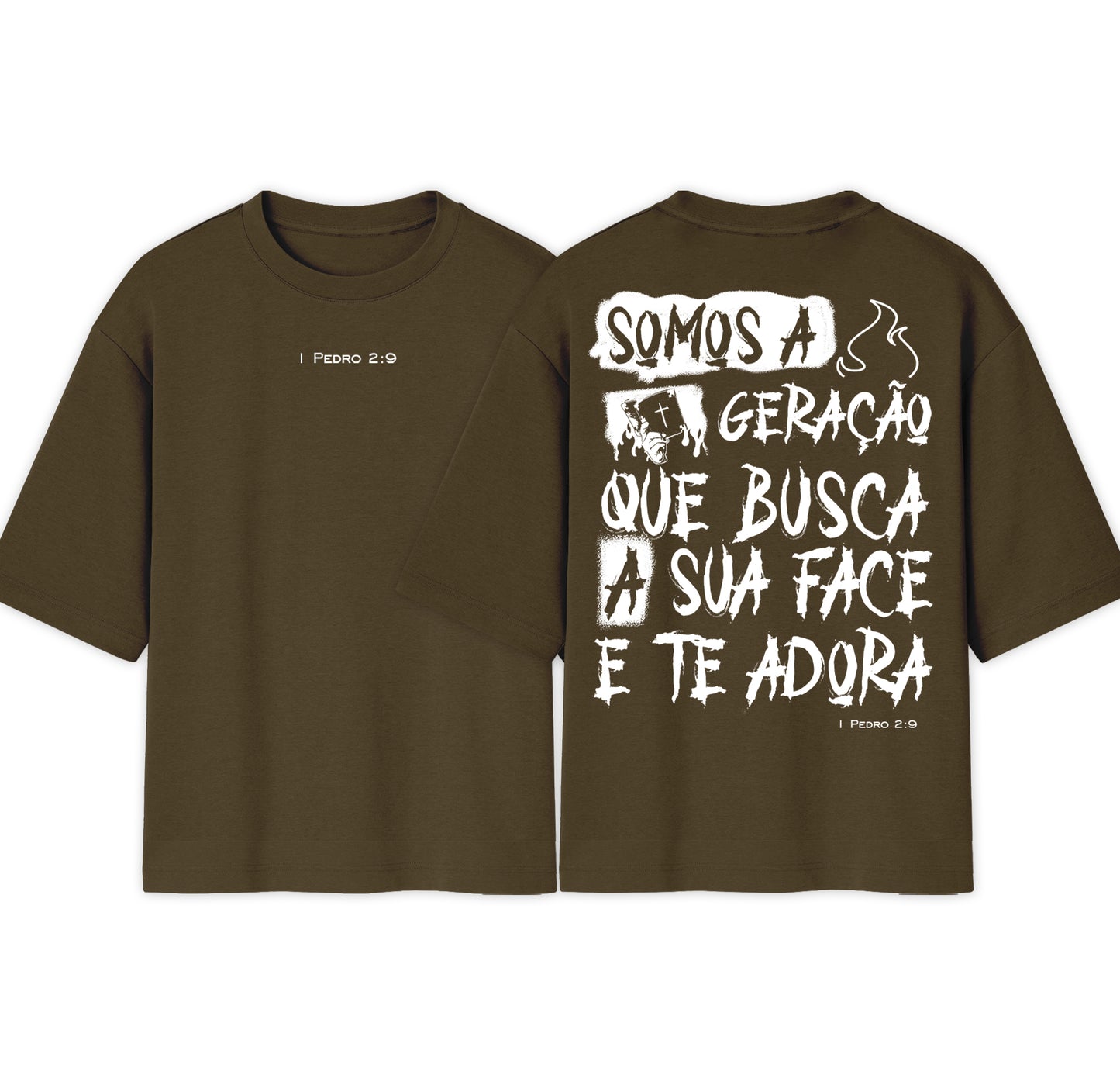 Camiseta Oversized  | Somos a geração que busca a sua face | Escolha popular
