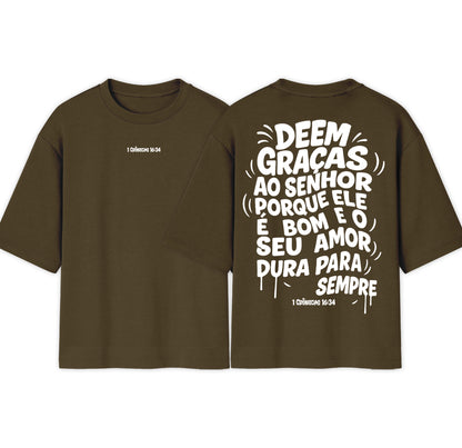 Camiseta Oversized | 1 CRONICAS 16:34 | lançamento