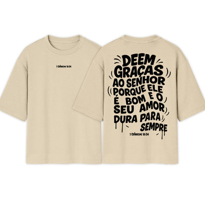Camiseta Oversized | 1 CRONICAS 16:34 | lançamento
